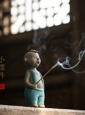 新中式摆件家居小毛驴陶瓷摆设复古办公室电视玄关柜客厅创意装饰