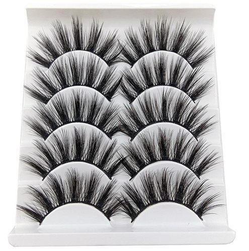 好货5 Pairs 3D Makeup False Eyelashes Eye Lashes Handmade Th