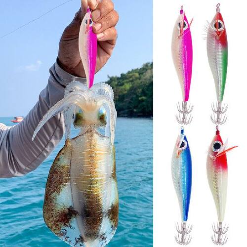 好货Jigging Hard Bait 10cm 10g Squid Fishing Bait Fluorescen