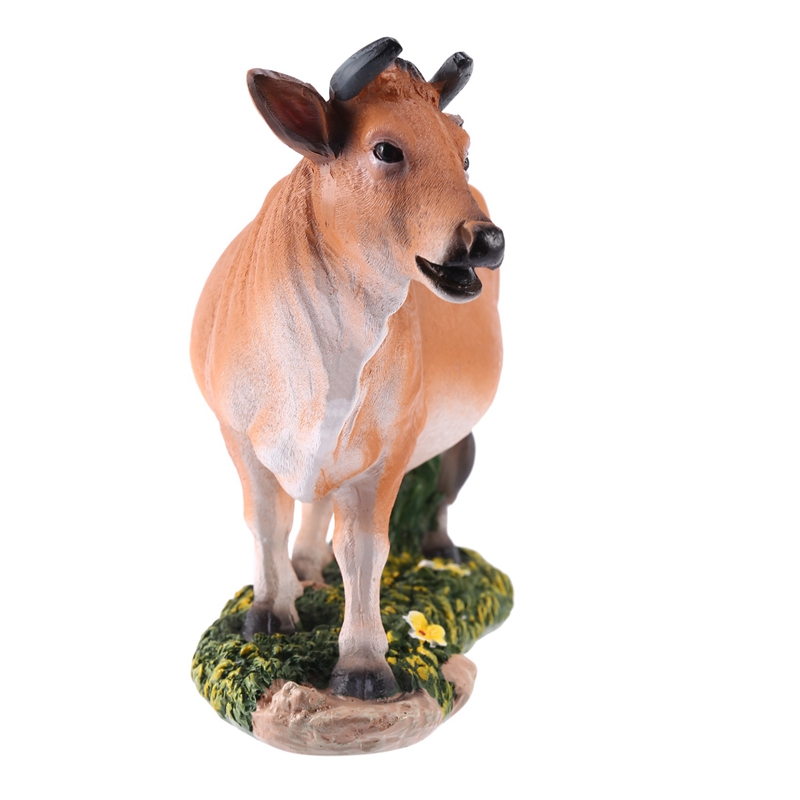 Resin Simulation Cattle Sculpture Ornaments Home Outdoor