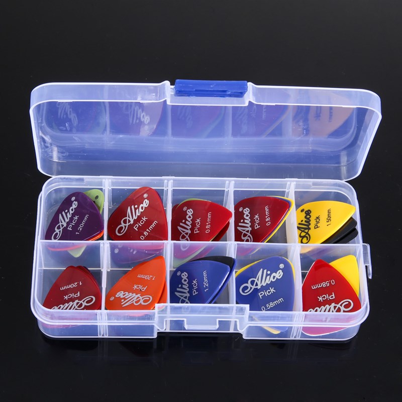 1 Box Case 30/50pcs Guitar Picks Alice Acoustic Electric Bas