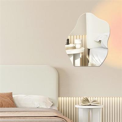 云朵款镜子贴墙自粘墙面柜门浴室镜面贴高清贴纸墙贴亚克力软镜子