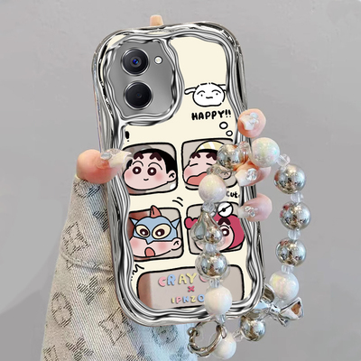 适用真我v20手机壳OPPORMX3611保护realme真我V20套realmeV新款RMX3610电镀奶油小新realmermx全包防摔女可爱