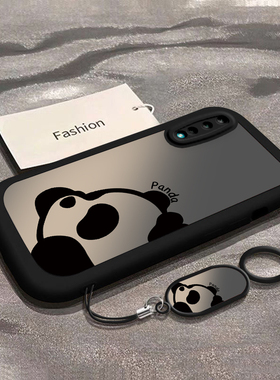 适用荣耀Play3手机壳华为HONORPlay3保护套Paly新款H0N0RPlay外壳可爱熊猫HONOR全包防摔HONORPiay男女带挂绳