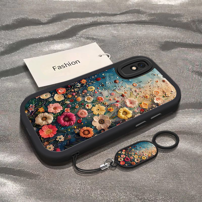 适用于小米M2006C3LC手机壳红米9A保护套Redmi九a9新款redm软硅胶redmia全包防摔note外壳redmim女生油画花海