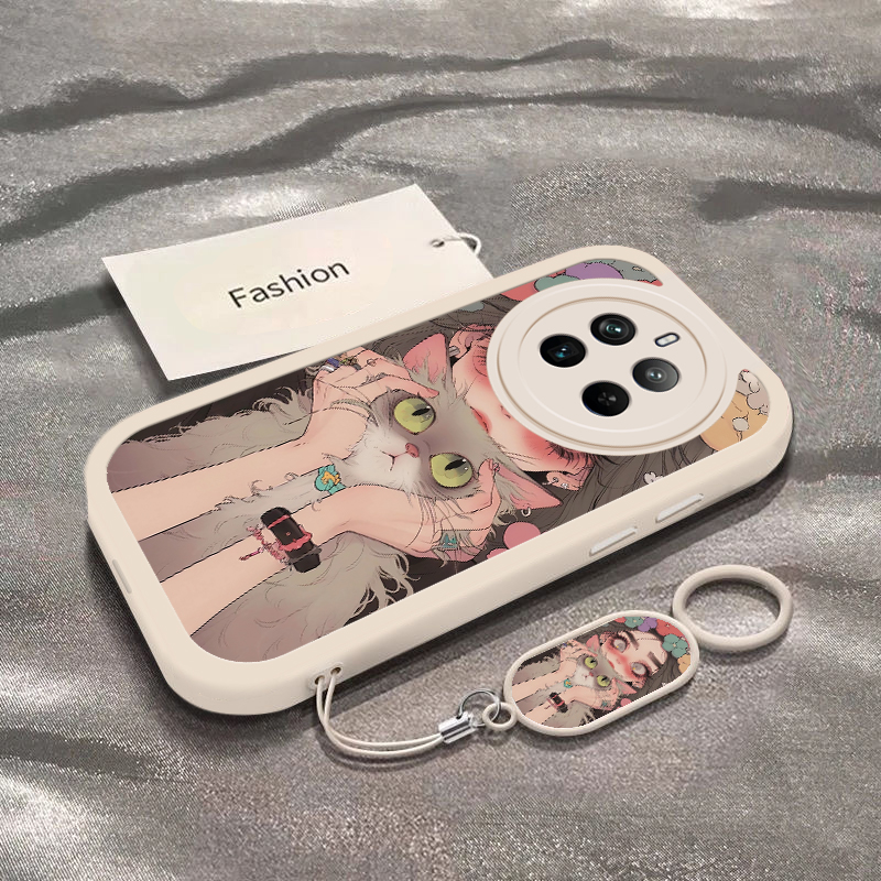适用真我12pro手机壳13realme11por+新款V20仙女猫女孩OPPOV30t全包防摔真我10硅胶v23i女v15外壳v11s男V3v25