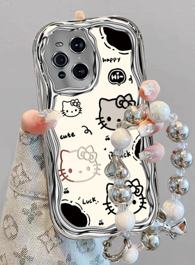 适用OPPOFindX3手机壳OPPO新款FindX3pro保护套OPPOX0PP0FindX3Lite全包防摔OPPOFⅰndx女高级感电镀奶油KT猫