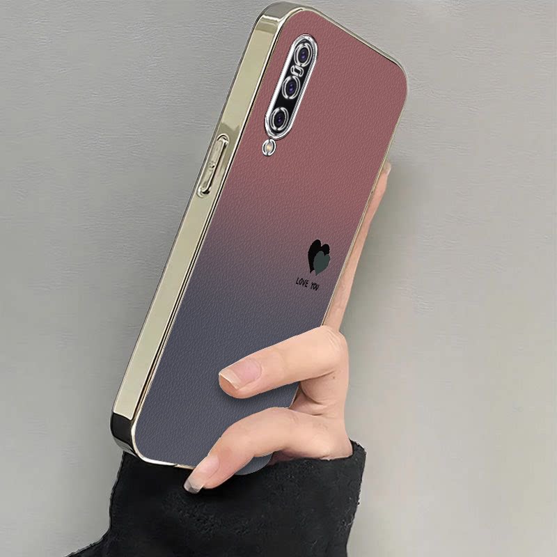 适用小米9手机壳M1902F1A保护M9套Mi九ml创意电镀渐变爱心后壳新款外壳9pro硅胶全包防摔简约软壳女xiaomi95g
