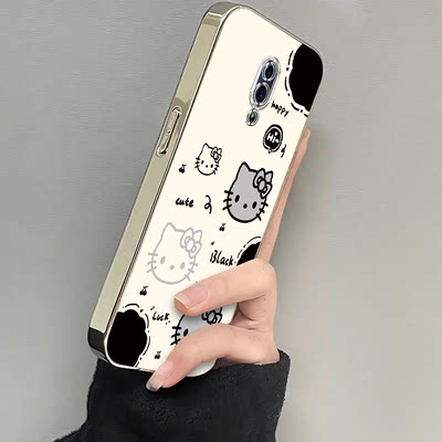 适用OPPOReno手机壳PCAT00套OPPO型号PCAMOO新款OPPOReno防摔OPPOPCAM/OPPOPCAT女简约OPPOPCAMOO电镀凯蒂猫