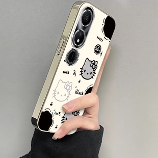 适用荣耀畅玩40手机壳WDY一AN00保护套40plus华为新款 40C全包防摔WDYAN玩畅40Honor四零硅胶外壳电镀凯蒂猫女