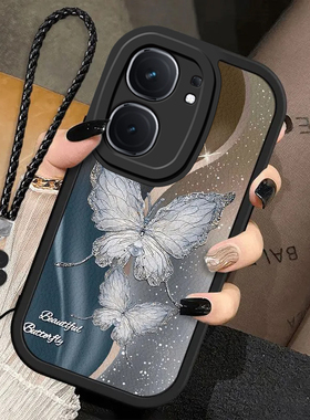 适用iqooneo9/8pro手机壳10新款vivoiqooneo5闪耀蝴蝶ipooneo6se全包防摔iq00neo7软硅胶icooneo3卡通noe女生