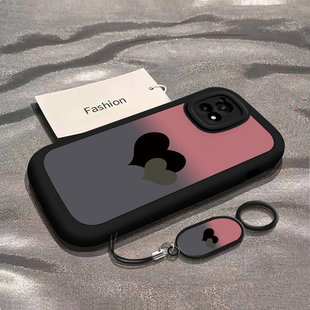 适用vivoy52s手机壳Y53S新款 y5s全包y51s防摔viviy50保护套Y55t渐变爱心viv0Y52t外壳y50t潮女 丫55s硅胶vovo