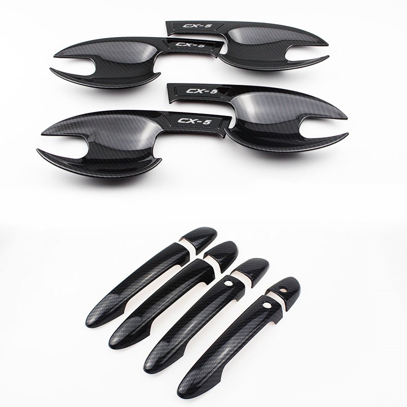 适用于马自达cx-5碳纤纹门腕拉手 CGX5改装装饰门碗贴汽车门把手
