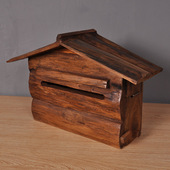 别墅实木挂墙信报箱室外家用田园创G送奶箱意建议意箱收纳盒抽纸