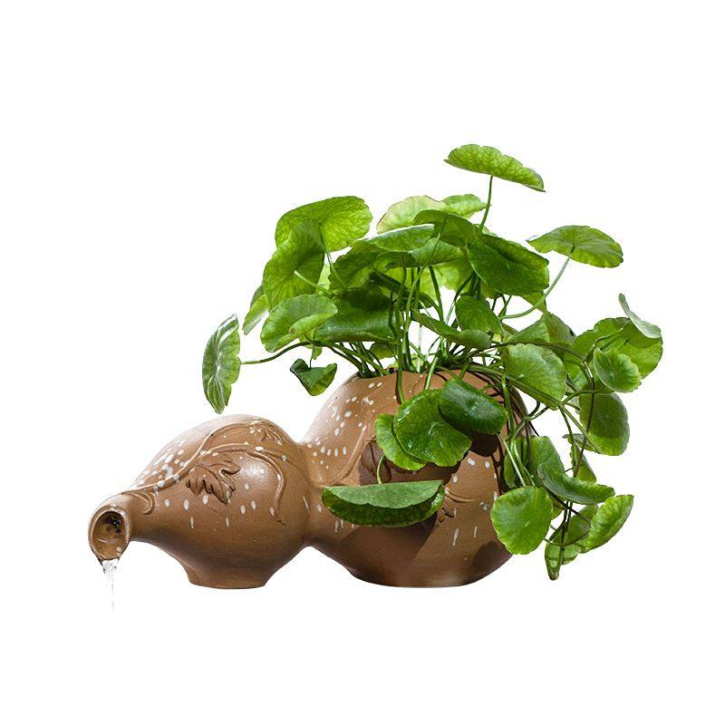 古法陶瓷灌鱼缸流l水器自循环流水摆件出水口造景葫芦过滤布景配,家居饰品,流水摆件,淘宝优惠券,粉丝福利购,淘宝优惠卷