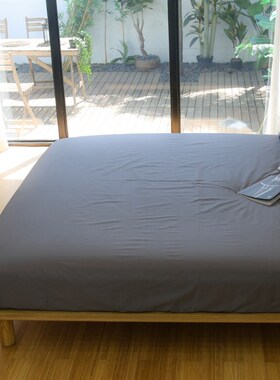 床垫套床笠床单单件纯色1.5m1z.8米2.0床罩床套防滑银灰色银色深