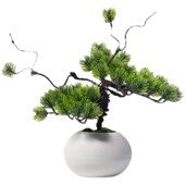 中式 饰摆 仿真迎客g松小盆景客厅陶瓷花瓶假花茶室博古架电视柜装