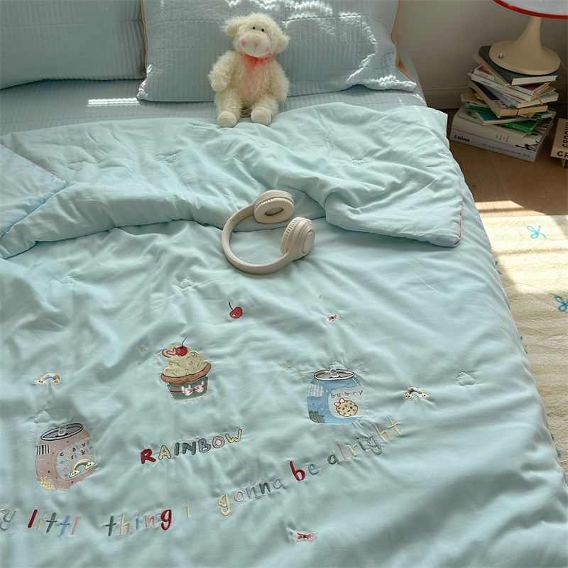 梨梦 海盐汽水 a类可水洗夏凉被床盖G四件套夏季薄被子被芯空调被,床上用品,化纤被,淘宝优惠券,粉丝福利购,淘宝优惠卷