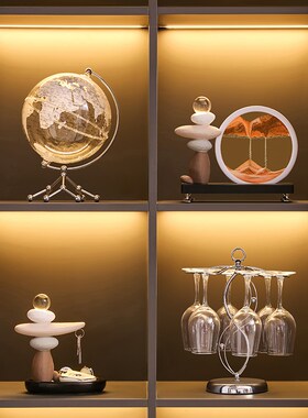 时来运转流沙画摆件客厅电视柜玄关酒柜轻L奢高档装饰办公室工艺