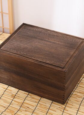 实木茶叶柜茶饼储藏柜普洱t茶叶收纳盒厨房抽拉盖米桶米箱木制茶
