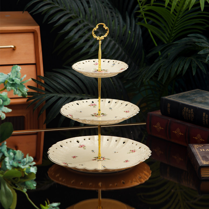 陶瓷三层点心架英式欧式创意客A厅果盘蛋糕糖果盘下午茶水果点心,餐饮具,果盆/果盘/果篮,淘宝优惠券,粉丝福利购,淘宝优惠卷