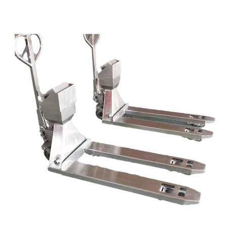 1T不锈钢叉车秤家用防水防腐蚀搬运车称2000kg手动液压叉车电子秤