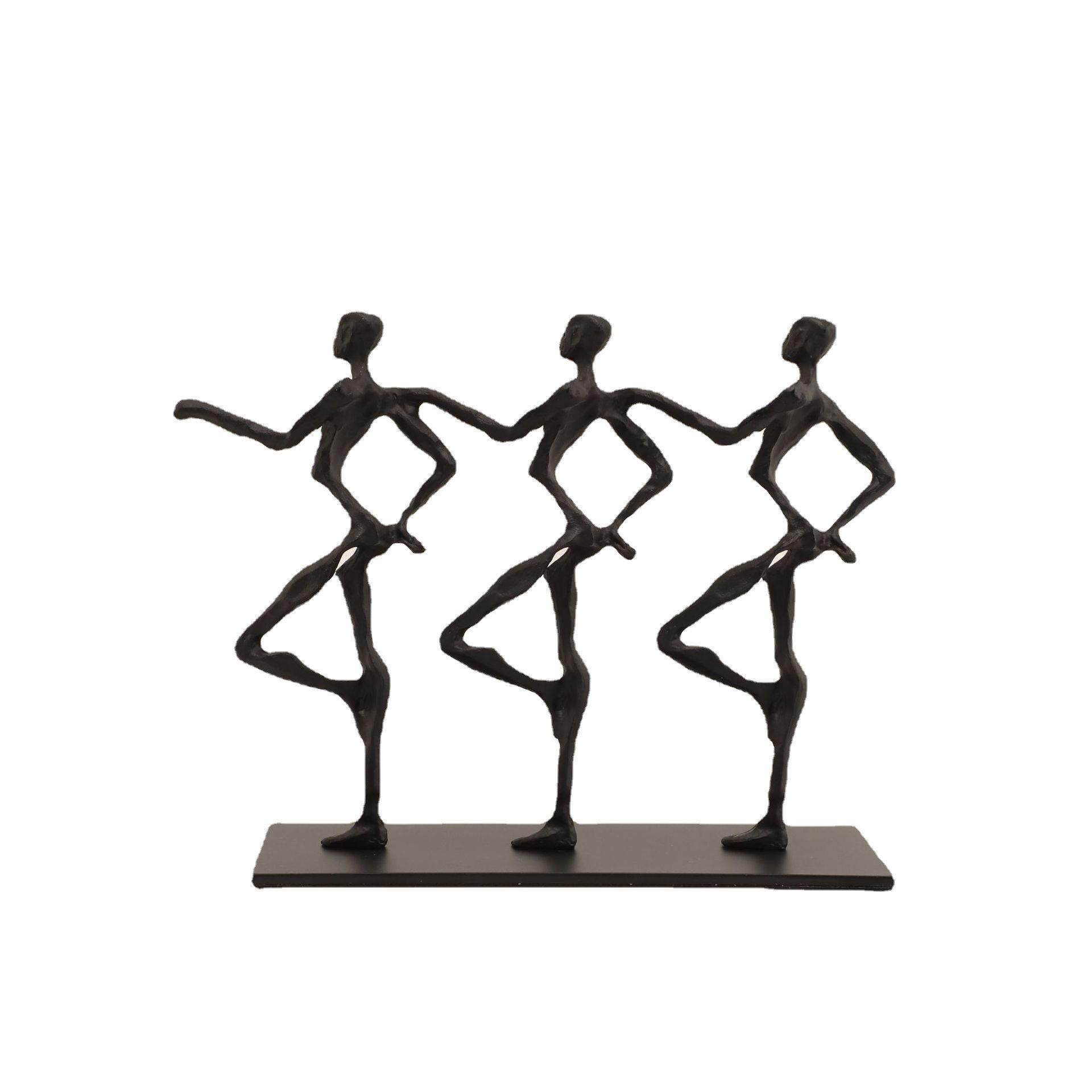 现代简约设计感三人舞蹈摆件客厅电视柜样板间酒店商场陈列装饰品,家居饰品,装饰摆件,淘宝优惠券,粉丝福利购,淘宝优惠卷