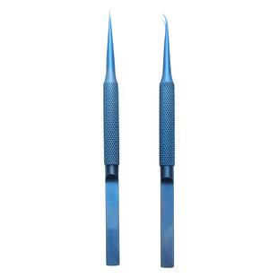 镊子钛合金指纹飞线手机维修尖头细尖直弯镊0.15mm防磁化显微镜用