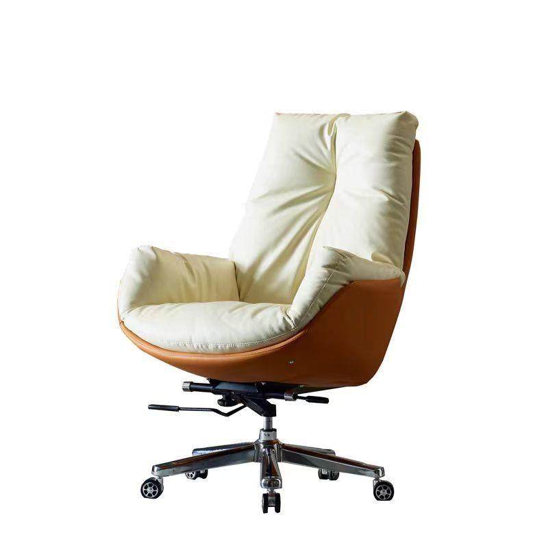 办公椅家用老板椅办公室牛皮电脑椅奶油风网红椅轻奢橙高档直播椅,商业/办公家具,办公电脑椅/职员椅,淘宝优惠券,粉丝福利购,淘宝优惠卷