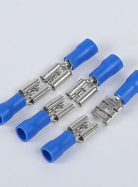 FDD2-250公母PVC预绝缘冷压接线端子蓝色6.3插簧250母端子线鼻子
