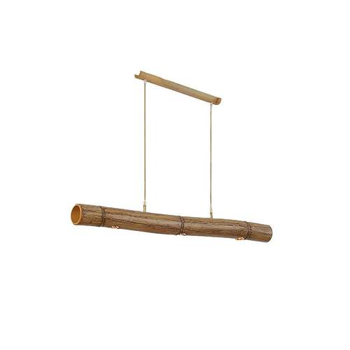 长条吊灯日式侘寂风复古禅意茶室中式餐饮饭店吧台竹筒一字餐厅灯