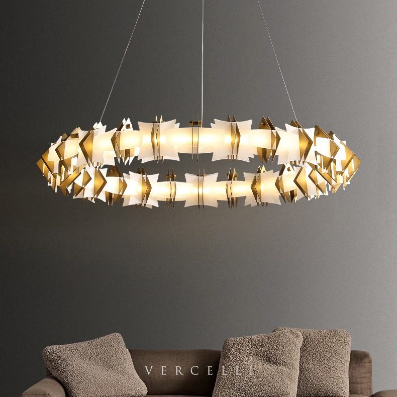 现代网红吊灯简约大气家用个性创意餐厅卧室设计师艺术亚克力灯具