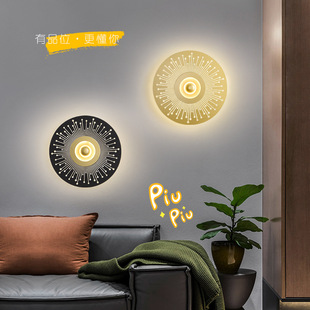 创意圆形设计房间卧室LED壁灯北欧现代酒店别墅床头轻奢装饰壁灯