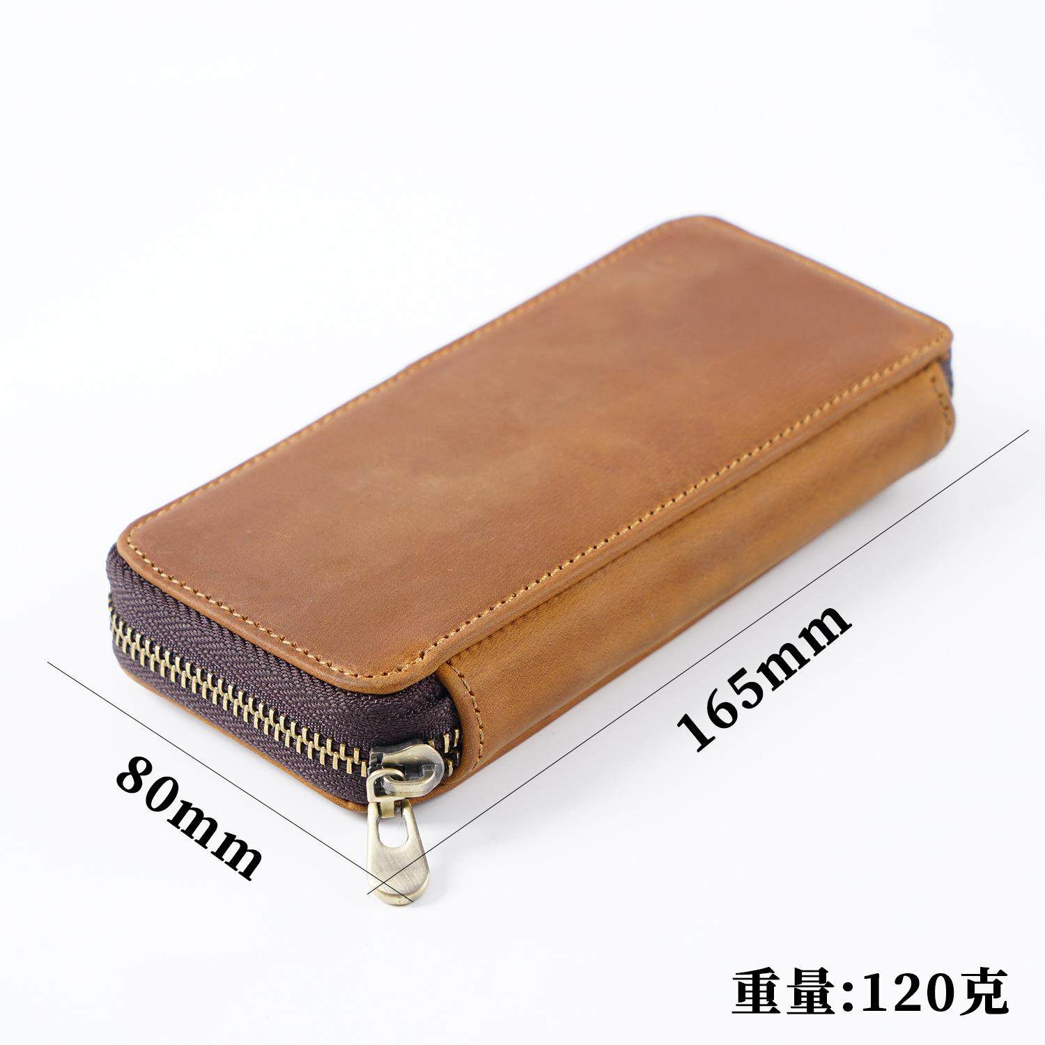 新品三支装拉链笔袋头层牛皮钢笔收纳包加大容量票据文具盒笔盒,文具电教/文化用品/商务用品,笔袋,淘宝优惠券,粉丝福利购,淘宝优惠卷