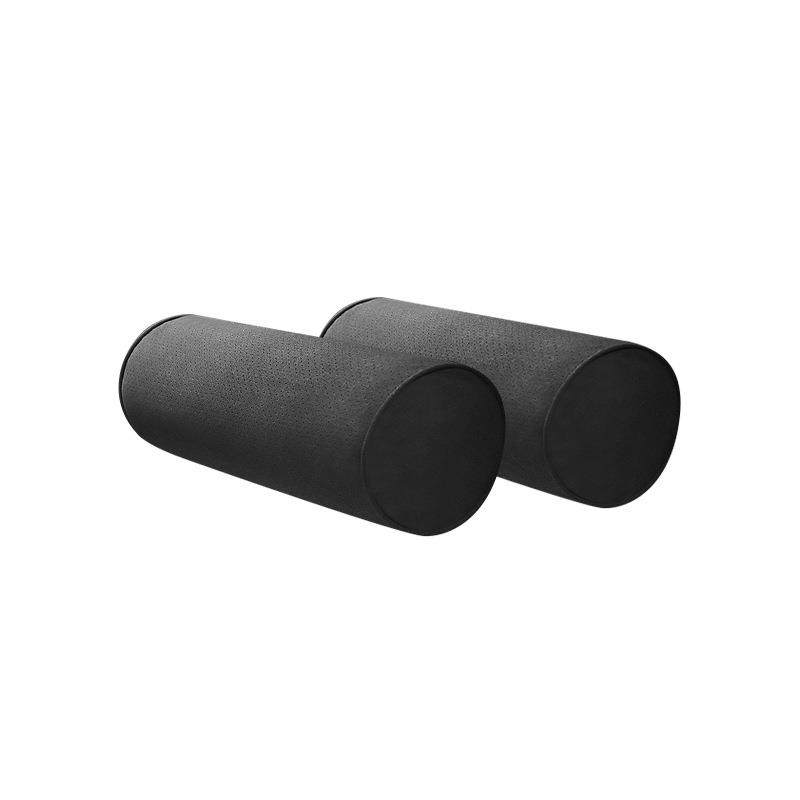 适用奔驰奥迪翻毛皮汽车内车用圆形头枕护颈枕头车载颈椎靠枕