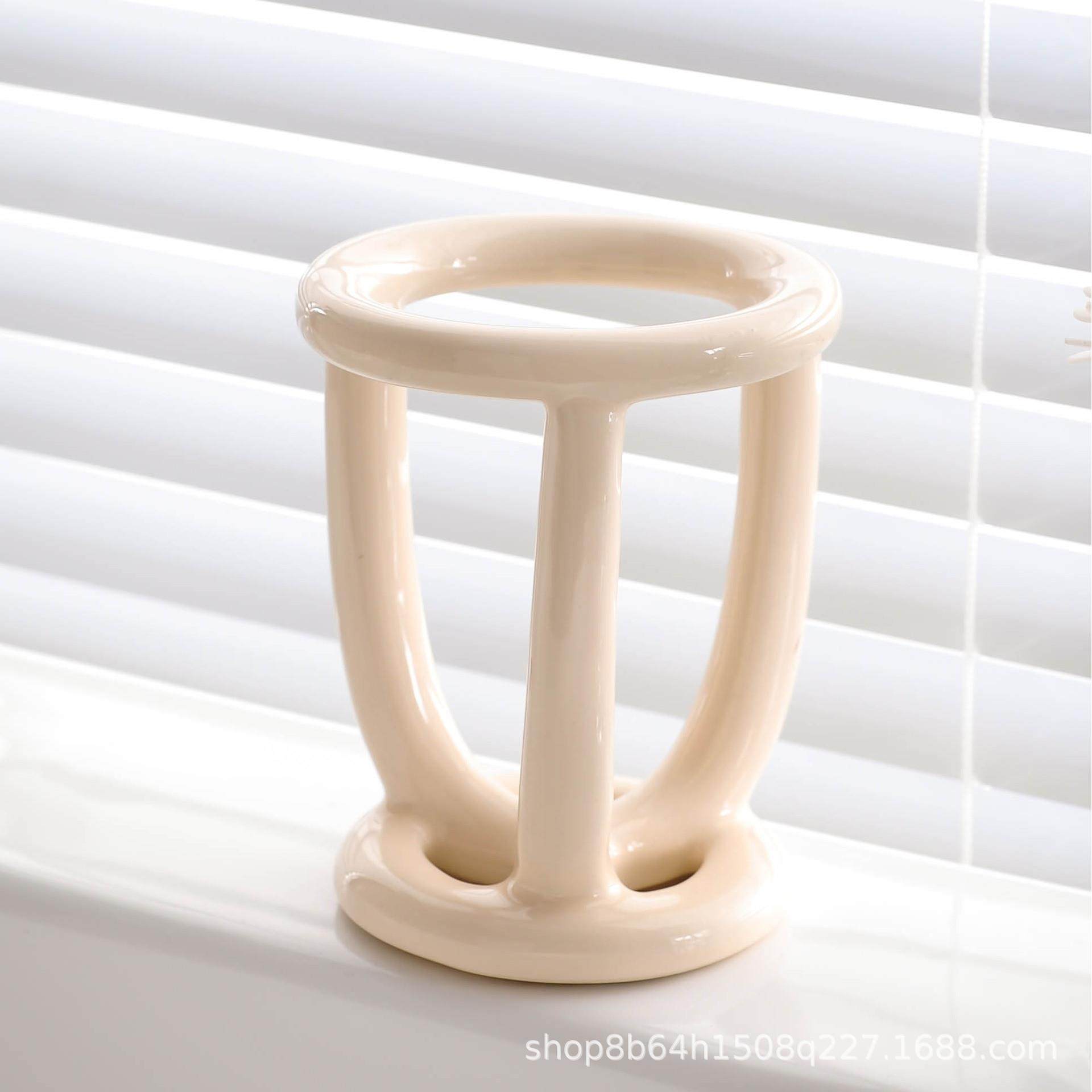 卫生间创意牙刷置物架子一家三口牙具牙膏化妆笔收纳架牙刷座陶瓷,家庭/个人清洁工具,牙刷架/牙具座,淘宝优惠券,粉丝福利购,淘宝优惠卷