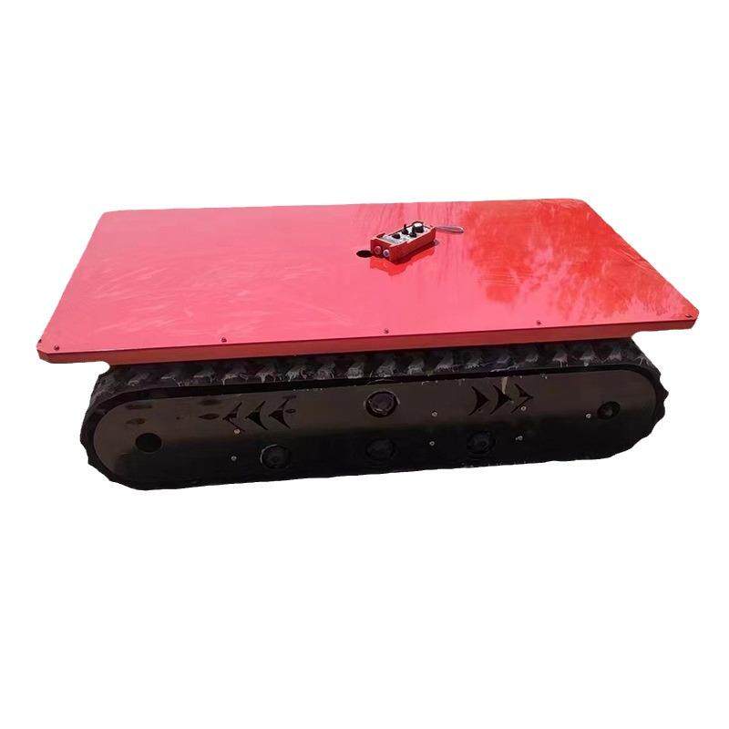 电动遥控橡胶履带底盘农业爬山虎底盘钻井行走底盘液压钢制底盘