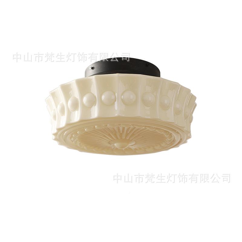 全光灯谱法餐房式中古厅吸顶灯老上海复古民洋RLR灯奶油风卧室过
