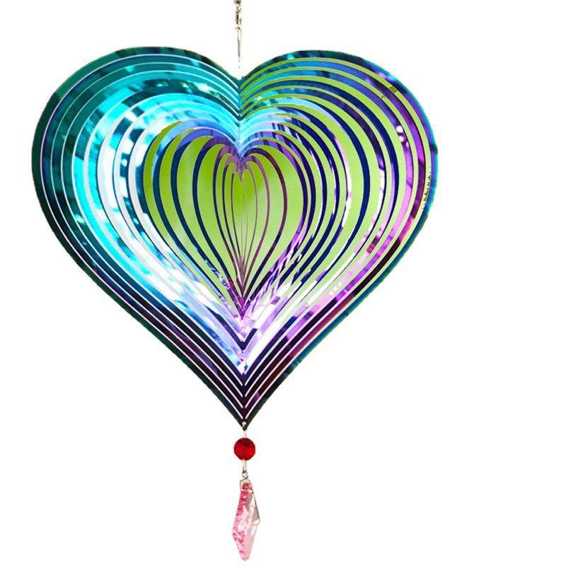 MetalloveDwindchimewindturn金属爱心d立体风铃挂饰,家居饰品,风铃及配件,淘宝优惠券,粉丝福利购,淘宝优惠卷