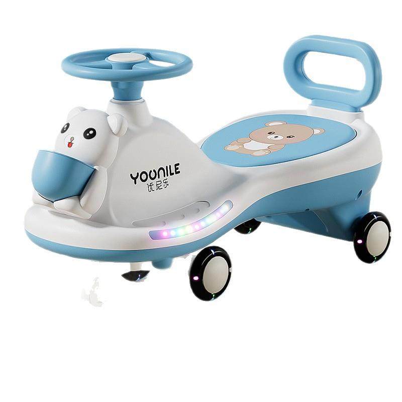 新款婴幼儿童扭扭车防侧翻男女宝宝1-6溜溜车带音乐手推遛娃车