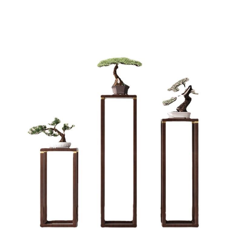 花架置物架纯实木落地式摆件饰品中式花台底座客厅阳台室内植物架