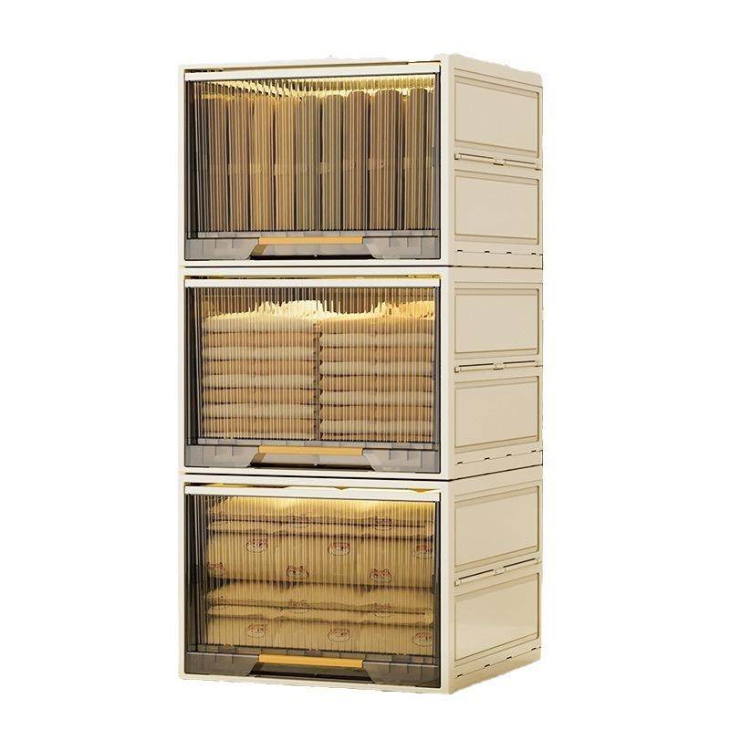 抽屉式收纳箱家用卧室衣服收纳柜大容量多功能可折叠收纳储物盒子