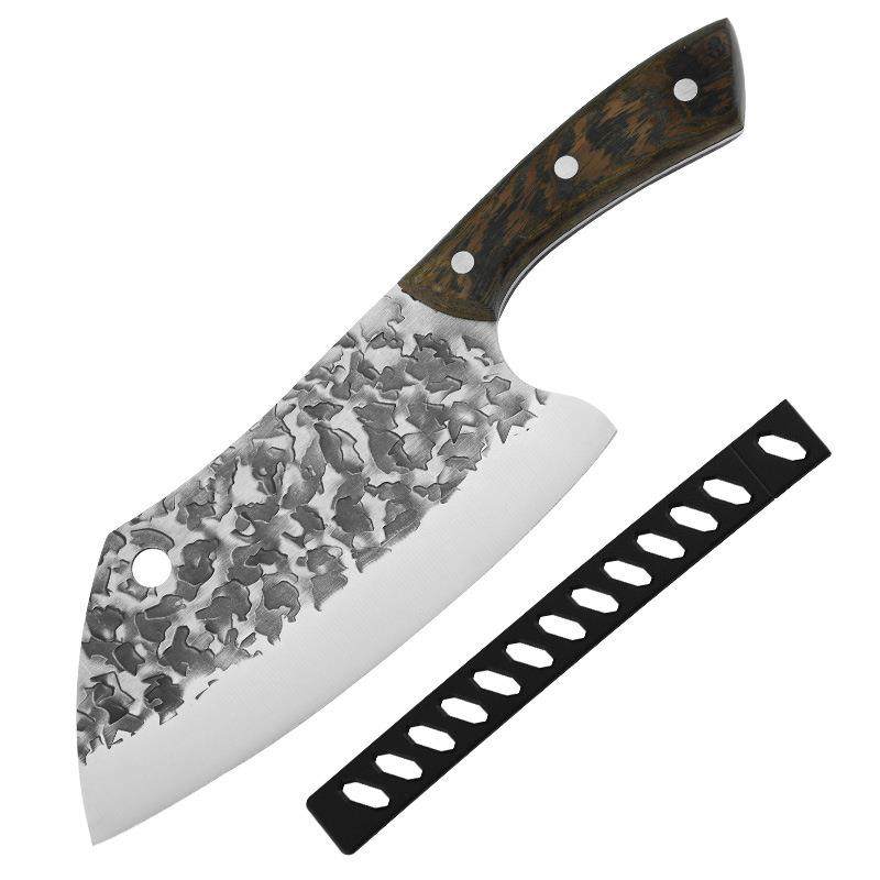 家用切片刀锻打复古菜刀不锈钢鸡翅木厨师刀传统开刃斩切刀锻钢,厨房/烹饪用具,菜刀,淘宝优惠券,粉丝福利购,淘宝优惠卷