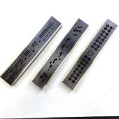 黑檀木整料挖空镶嵌铜条中香盒卧香炉实木沉香线香香盒香炉