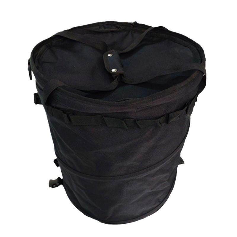 户外露营折叠收纳桶牛津布加厚野餐便携式带夹子垃圾桶园林落叶桶