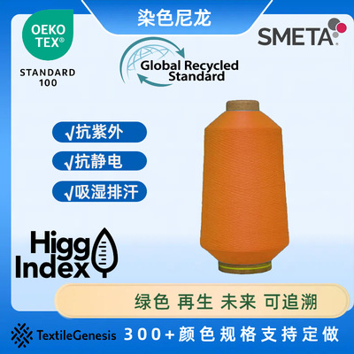 2A优等品100D68F轻网三角截面SZ定制美苏尼龙再生FDY可打样换包装