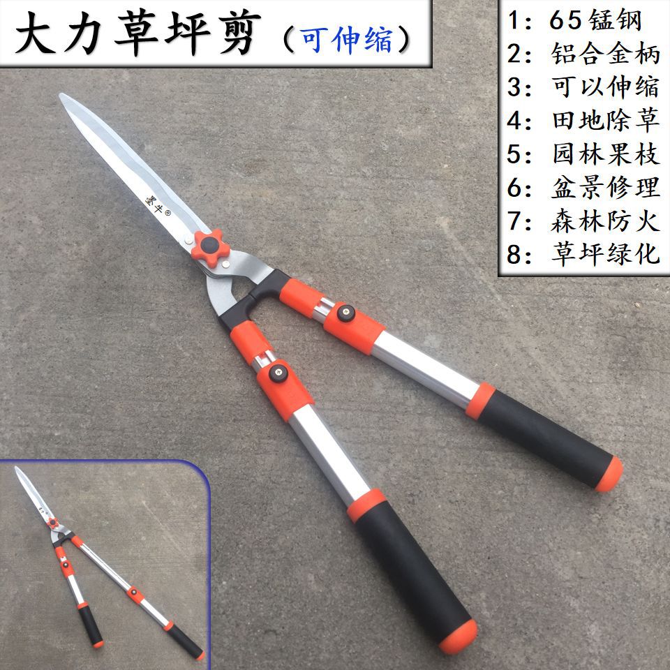 墨牛可伸缩草坪剪绿篱剪刀园艺剪修枝剪果树枝剪绿化造型剪大花剪