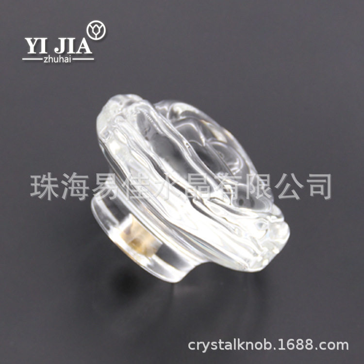 批发水晶玫瑰花拉手 花形门把手 橱柜门家具门配件