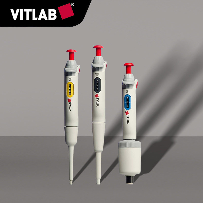 德国VITLAB可调量程微量单道移液器套装可灭菌可调式移液枪带吸头