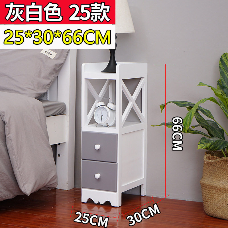 欧式实木夹缝床头柜20cm宽